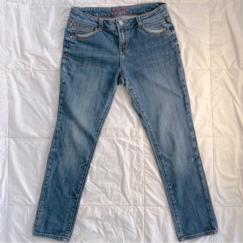 Cartise | Mid Rise Straight Leg Denim Blue Jeans | Size 8
